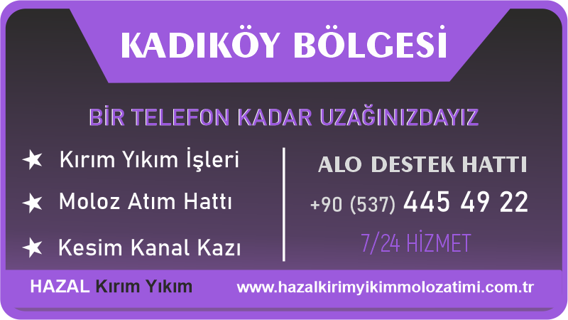 Kadıköy Kırım Yıkım Moloz Alım ve Kesim Hizmetleri