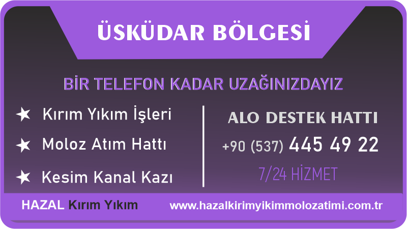 Üsküdar Kırım Yıkım Moloz Alım ve Kesim Hizmetleri